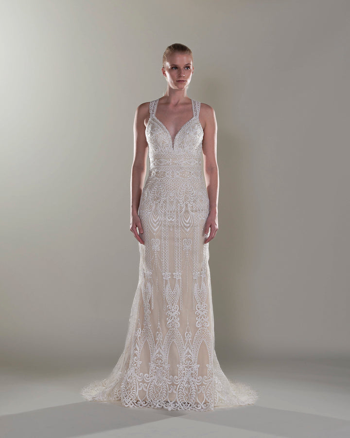 Wedding Gown Fit & Flare Se-479