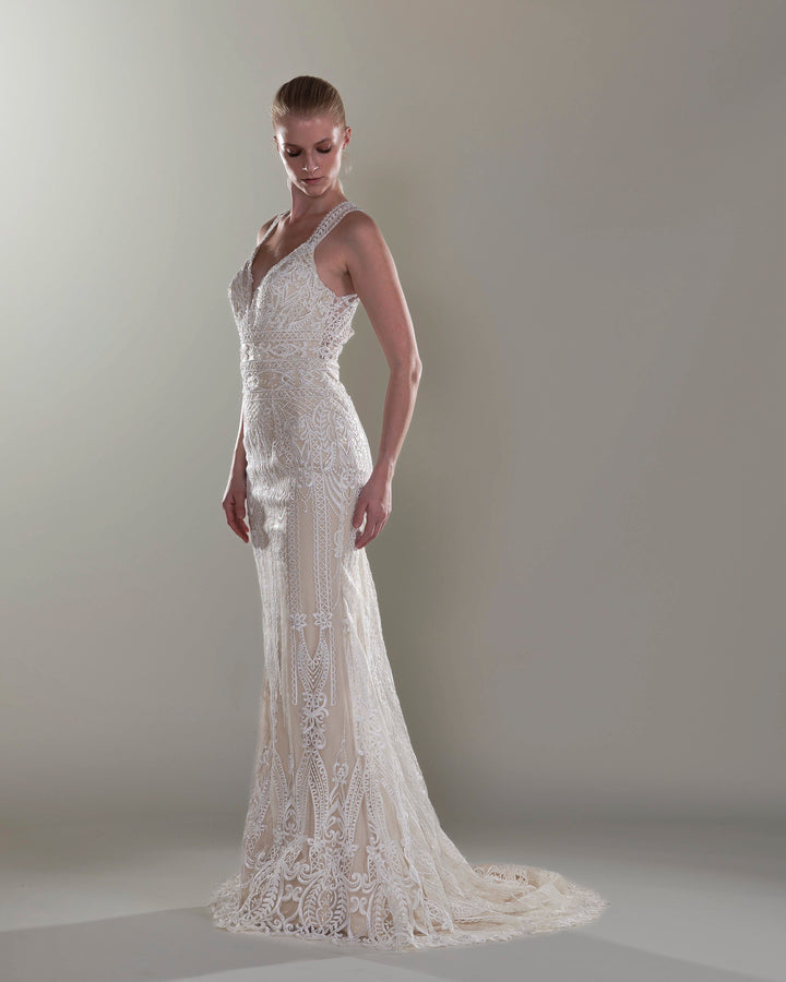 Wedding Gown Fit & Flare Se-479