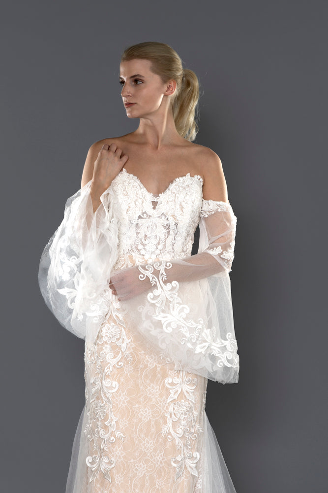 Wedding Gown Fit & Flare Moloty A173