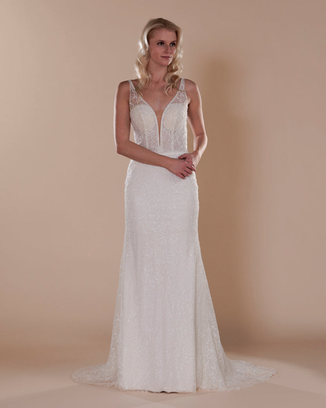 Wedding Gown Fit & Flare Moloty A213