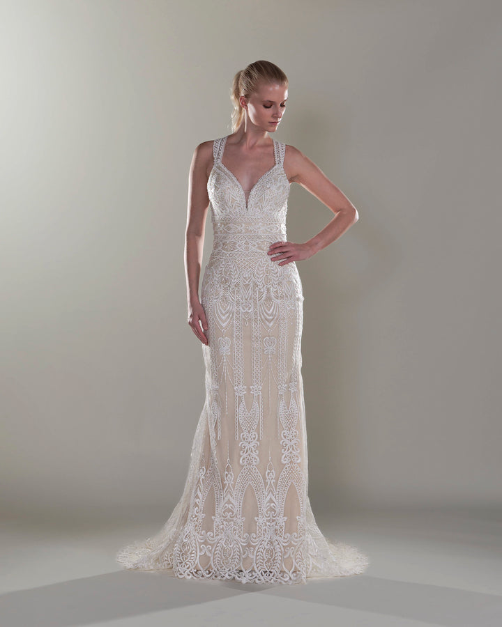 Wedding Gown Fit & Flare Se-479