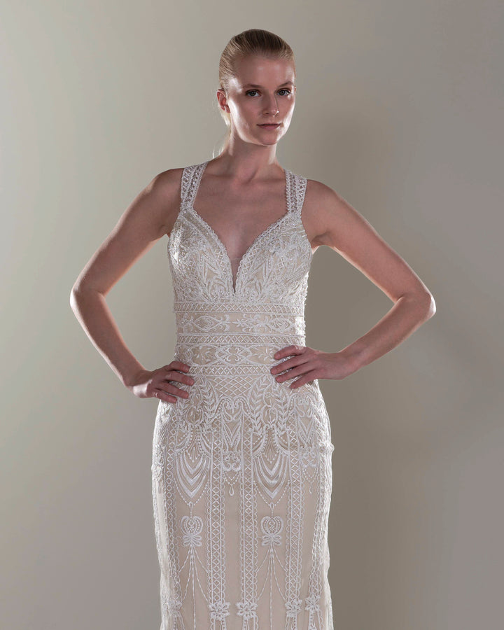 Wedding Gown Fit & Flare Se-479