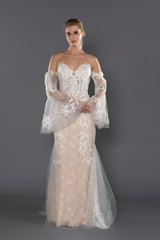 Wedding Gown Fit & Flare Moloty A173