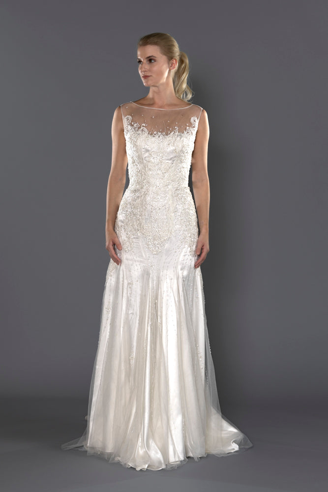 Wedding Gown Fit & Flare Moloty A176