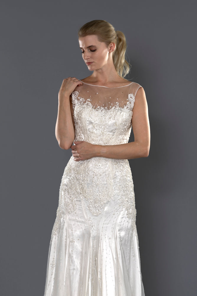 Wedding Gown Fit & Flare Moloty A176