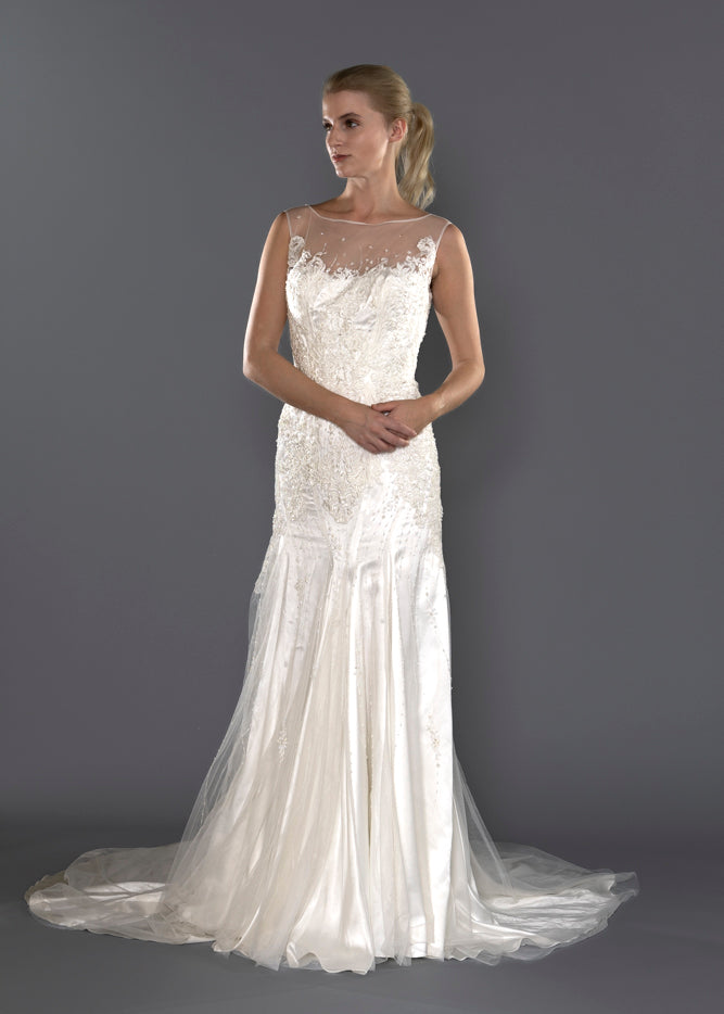 Wedding Gown Fit & Flare Moloty A176