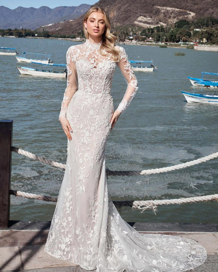 Wedding Gown Sheath Calla Blanche Gabi LA24236